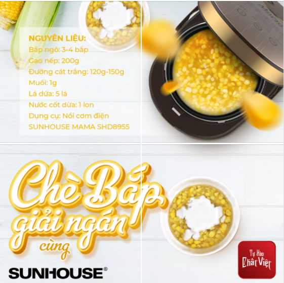 Công thức nấu chè bắp giải nhiệt bằng nồi cơm điện tử cực đơn giản tại nhà 1