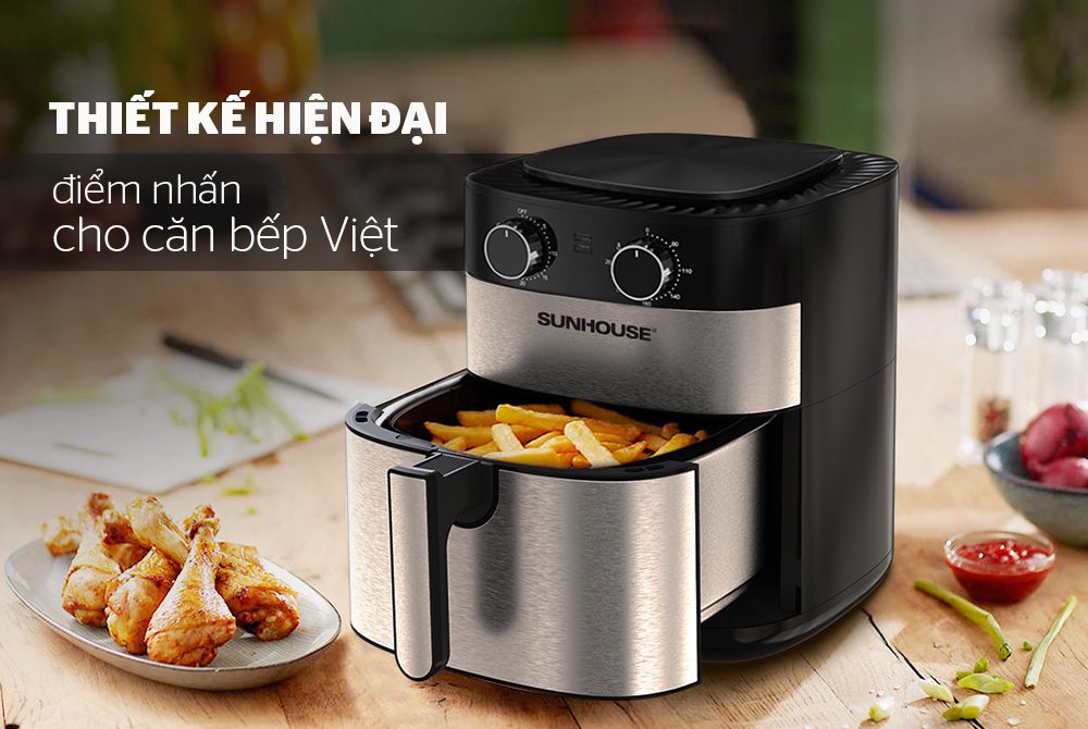 NỒI CHIÊN KHÔNG DẦU 6L CHÍNH HÃNG SUNHOUSE SHD4026 2