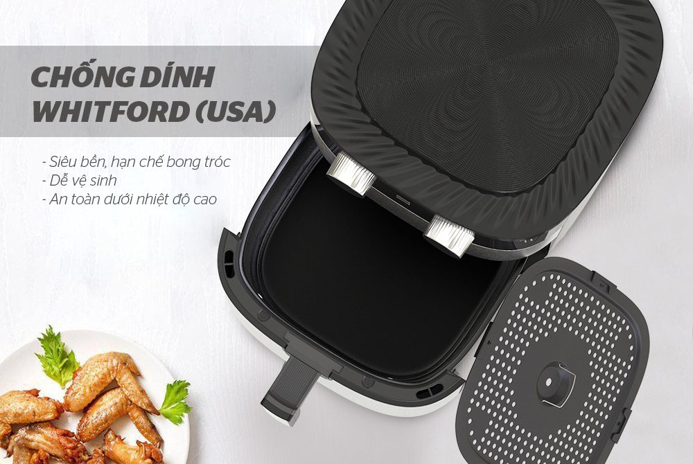 NỒI CHIÊN KHÔNG DẦU 6L CHÍNH HÃNG SUNHOUSE SHD4026 5