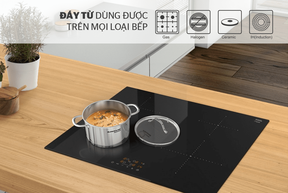 NỒI INOX 5 ĐÁY CHÍNH HÃNG SUNHOUSE MAMA SHG502-16 7