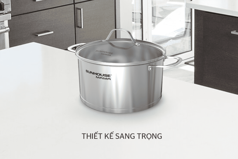NỒI INOX 5 ĐÁY CHÍNH HÃNG SUNHOUSE MAMA SHG502-24 2