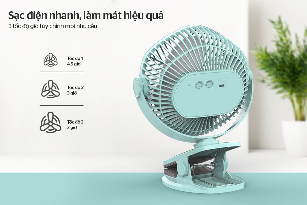 QUẠT TÍCH ĐIỆN MINI CHÍNH HÃNG SUNHOUSE SHD7111 5