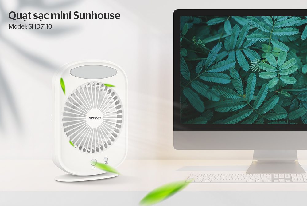 QUẠT TÍCH ĐIỆN MINI CHÍNH HÃNG SUNHOUSE SHD7110 2