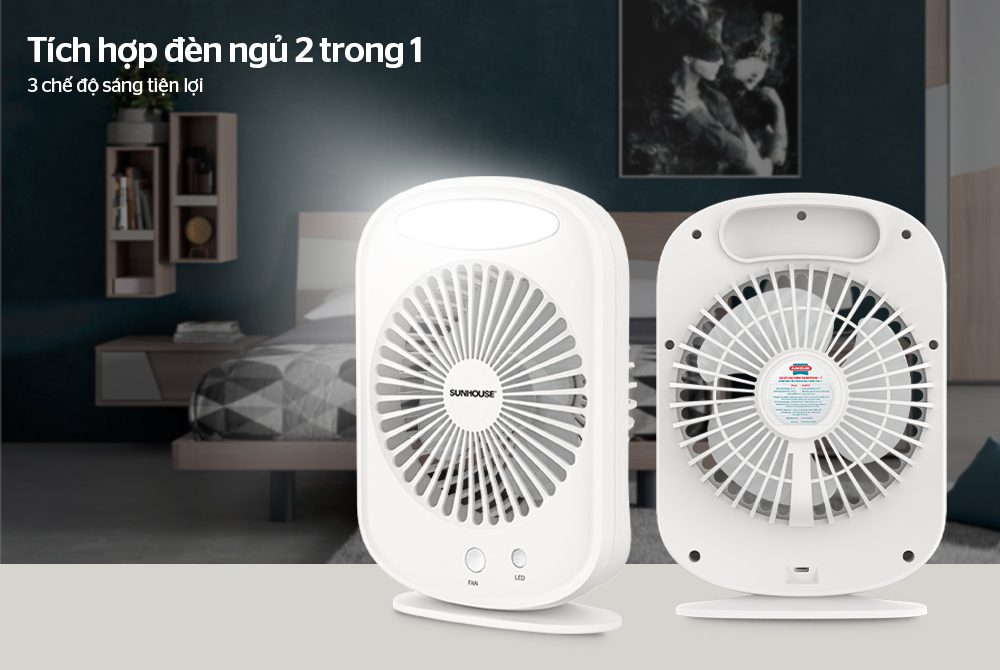 QUẠT TÍCH ĐIỆN MINI CHÍNH HÃNG SUNHOUSE SHD7110 6
