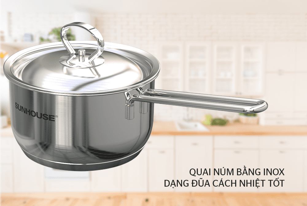 BỘ NỒI CHẢO INOX 5 ĐÁY CHÍNH HÃNG SUNHOUSE SHG995 3