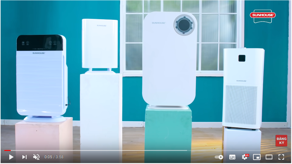 TRÊN TAY MÁY LỌC KHÔNG KHÍ CHÍNH HÃNG SUNHOUSE – GIẢI PHÁP SỐNG XANH HIỆN ĐẠI 1
