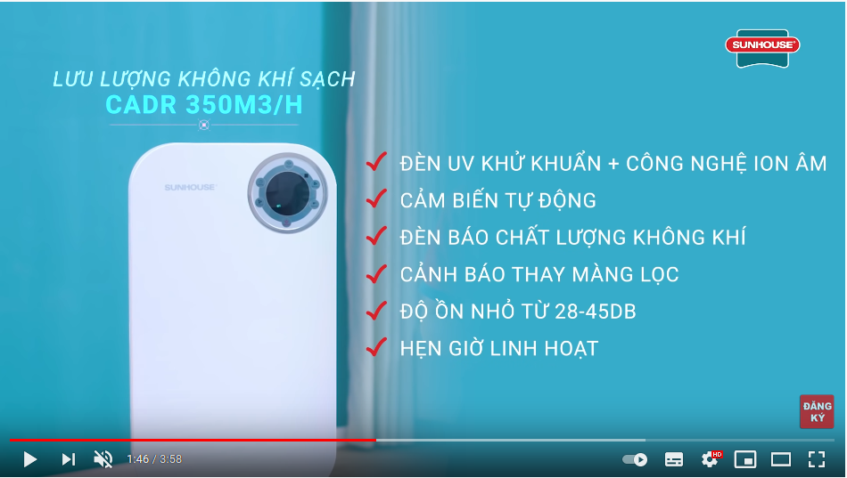 TRÊN TAY MÁY LỌC KHÔNG KHÍ CHÍNH HÃNG SUNHOUSE – GIẢI PHÁP SỐNG XANH HIỆN ĐẠI 11
