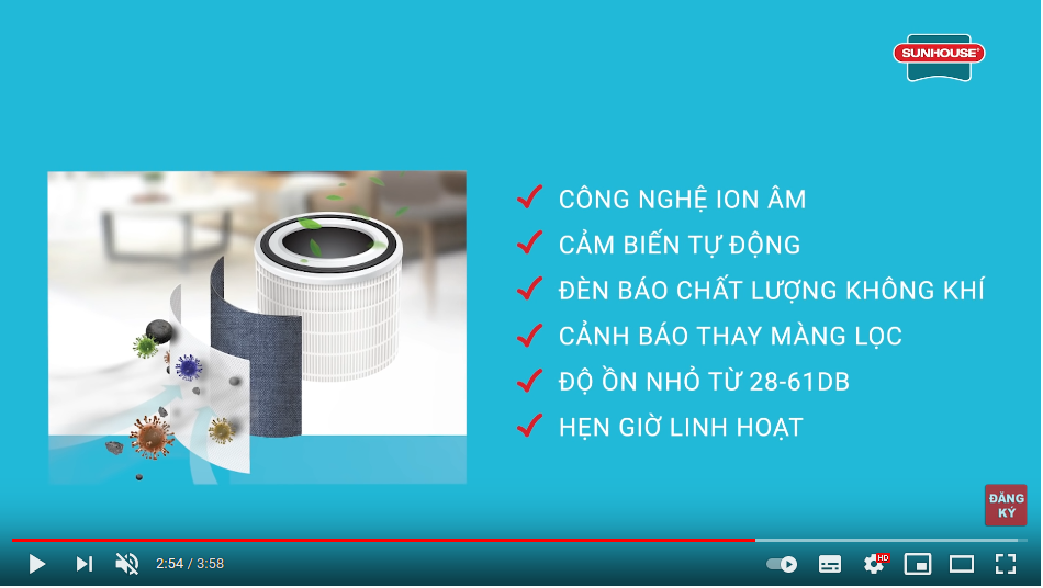 TRÊN TAY MÁY LỌC KHÔNG KHÍ CHÍNH HÃNG SUNHOUSE – GIẢI PHÁP SỐNG XANH HIỆN ĐẠI 3