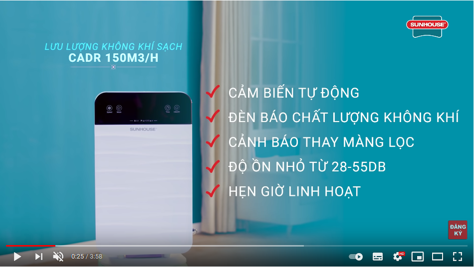 TRÊN TAY MÁY LỌC KHÔNG KHÍ CHÍNH HÃNG SUNHOUSE – GIẢI PHÁP SỐNG XANH HIỆN ĐẠI 5