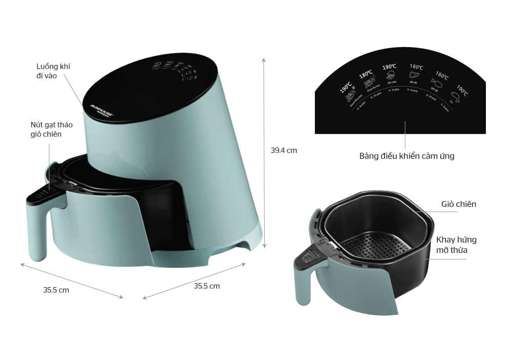 Cách làm thịt heo quay giòn bì cực đơn giản bằng nồi chiên không dầu CHÍNH HÃNG SUNHOUSE 3