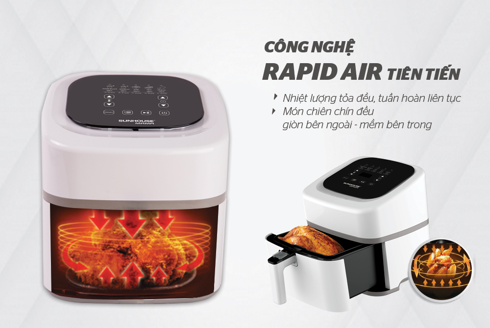 Cách làm thịt heo quay giòn bì cực đơn giản bằng nồi chiên không dầu CHÍNH HÃNG SUNHOUSE 7