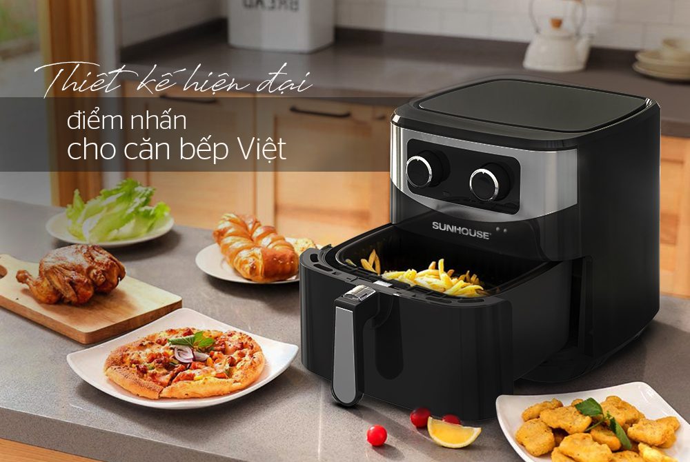 NỒI CHIÊN KHÔNG DẦU 6L CHÍNH HÃNG SUNHOUSE SHD4062 2