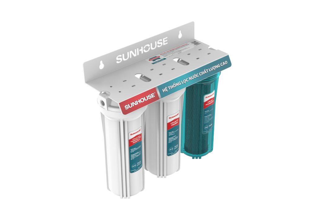 MÁY LỌC NƯỚC ĐẦU NGUỒN 3 LÕI CHÍNH HÃNG SUNHOUSE SHA-WF123 2