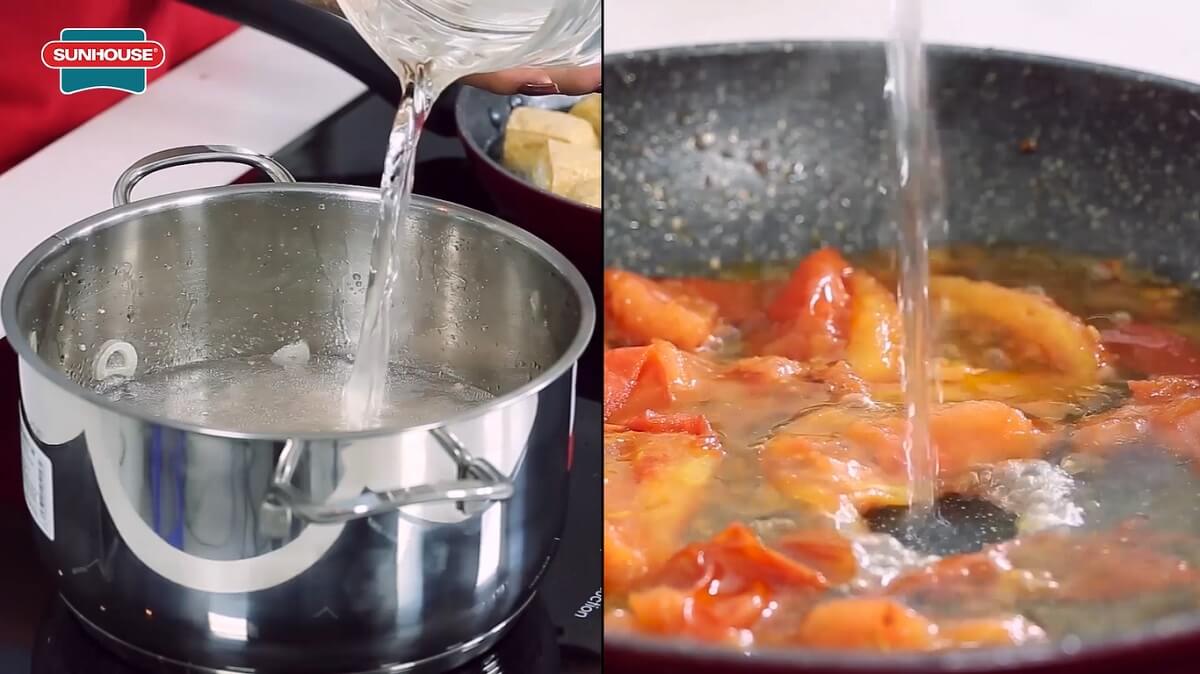 Nấu ăn cực nhanh với bếp đôi điện từ hồng ngoại CHÍNH HÃNG SUNHOUSE 007