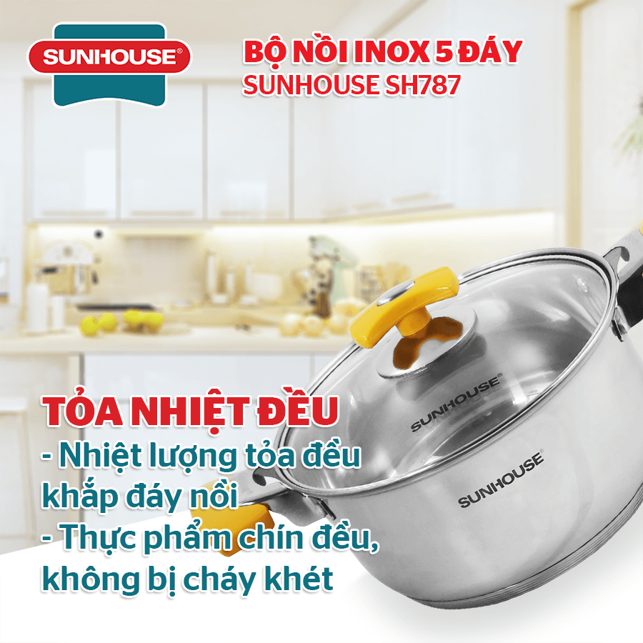 Phân biệt bộ nồi inox đáy 3 lớp, bộ nồi inox đáy 5 lớp 007
