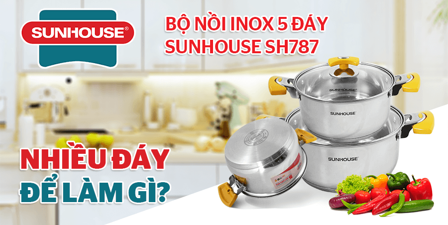 Phân biệt bộ nồi inox đáy 3 lớp, bộ nồi inox đáy 5 lớp 006