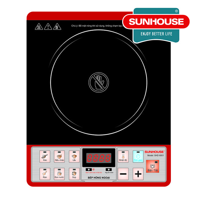 So sánh Bếp hồng ngoại CHÍNH HÃNG SUNHOUSE SHD6001 và SHD6002 1