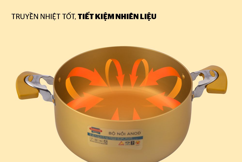 Bộ nồi anod CHÍNH HÃNG SUNHOUSE SH8834 005