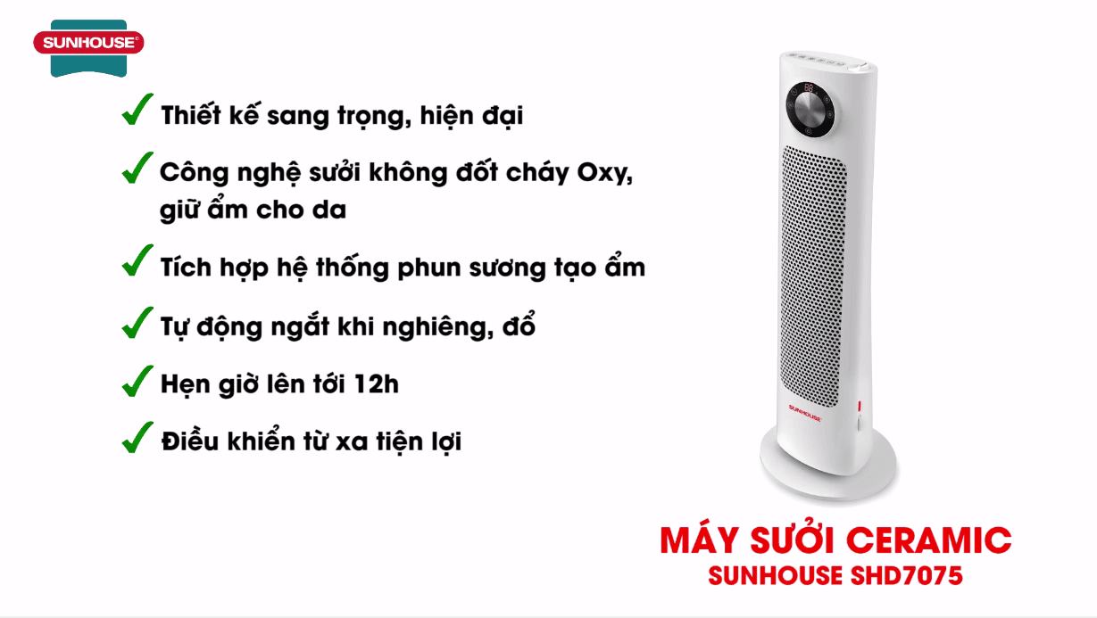 Sưởi điện ceramic CHÍNH HÃNG SUNHOUSE SHD7075 – “Người bạn” tuyệt vời cho mùa đông 007