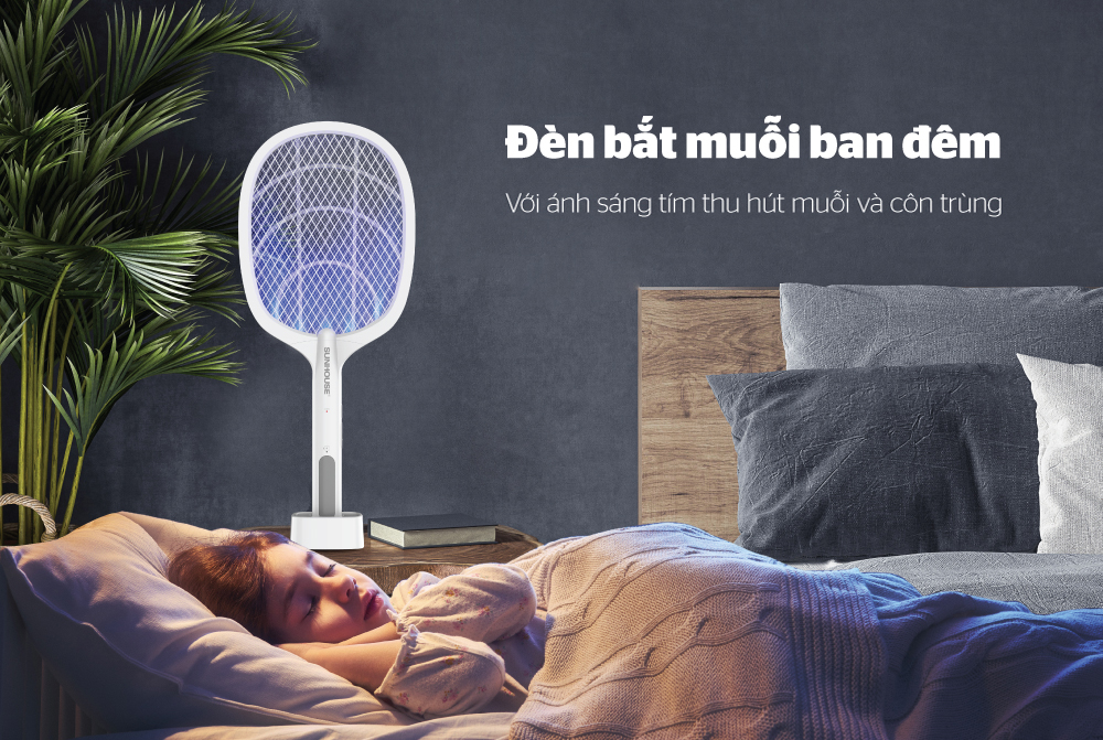 VỢT MUỖI THÔNG MINH CHÍNH HÃNG SUNHOUSE 3IN1 SHE-PRO11.W